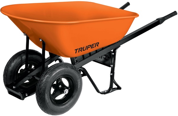 Carretilla Metalica Truper 120L 580KG Doble Rueda Neum�tica 