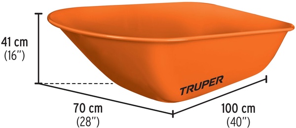 Carretilla Metalica Truper 120L 580KG Doble Rueda Neum�tica 