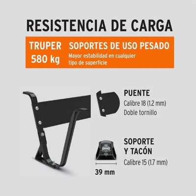 Carretilla Metalica Truper 120L 580KG Doble Rueda Neum�tica 