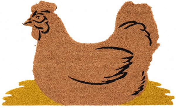 Felpudo Fibra Coco Dise�o Gallina