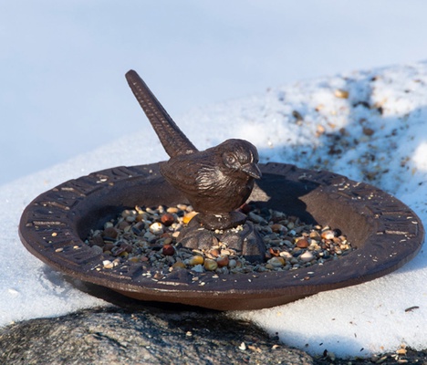 Reloj Solar y Bebedero para Pajaros