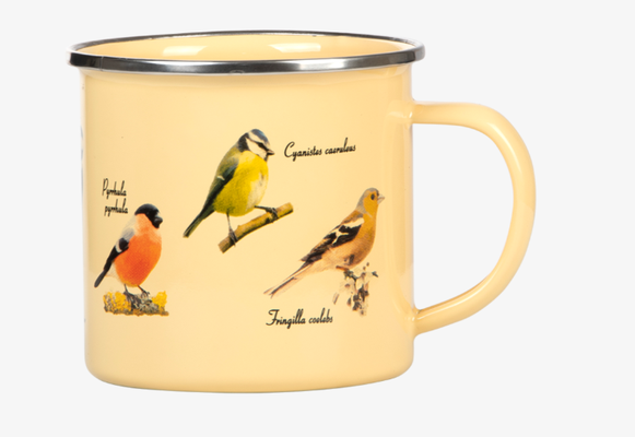Taza Esmaltada Pajaros