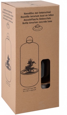 Botella Terrario Base Cemento L