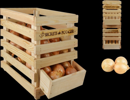 Caja Madera para Cebollas