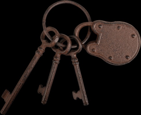 Juego Llaves Antiguas con Candado