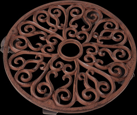 Carro Hierro Fundido para Plantas Redondo L