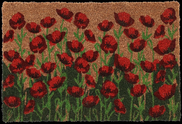 Felpudo Amapolas Fibra de Coco 