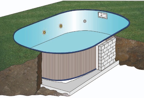 Piscina Enterrada Madagascar Ovalada 500x300x150 cm