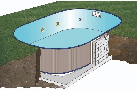 Piscina Enterrada Sumatra Ovalada 700x320x120 cm