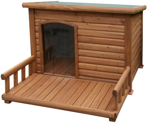Caseta de Perro con Terraza 113x127x83 cm