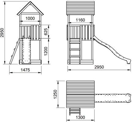 Parque Infantil Tibidabo Lona L con Casita y Rampa de Escalada