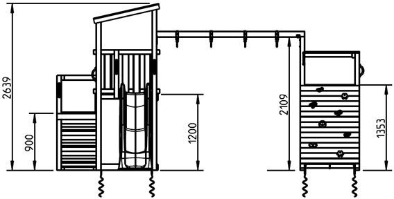 Parque Infantil Cascade L con Challenger