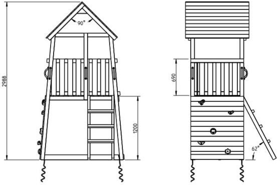 Parque Infantil Belvedere L con Columpio Doble