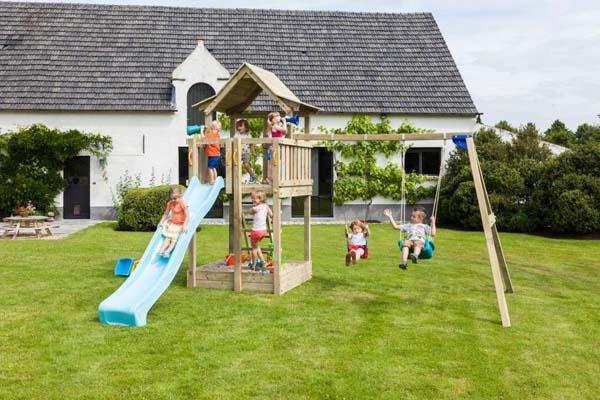 Parque Infantil Pagoda L con Columpio Doble