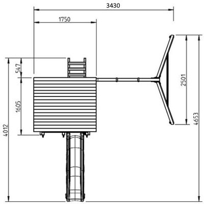 Parque Infantil Beach Hut L con Columpio Individual