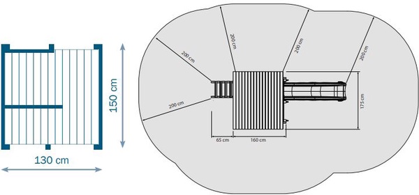 Parque Infantil Beach Hut L con Columpio Doble