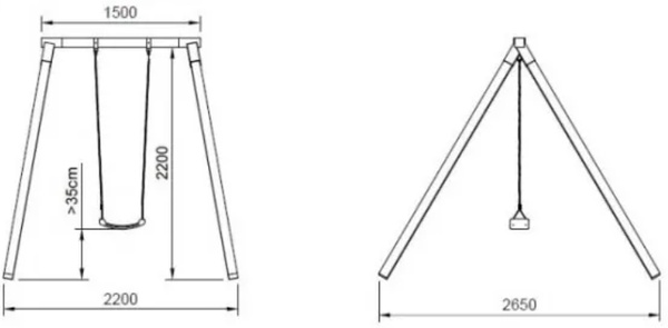 Columpio Masgames Karai Adultos Cuerdas individual