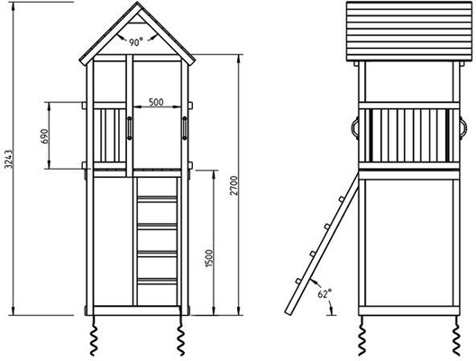Parque Infantil Kiosk XL con Columpio Individual