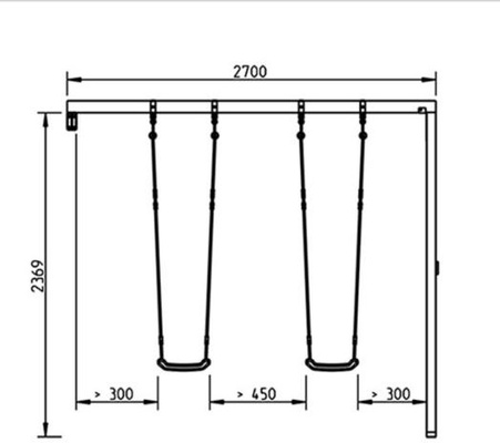 Parque Infantil Teide XL Columpio Doble y Escalera de Mono
