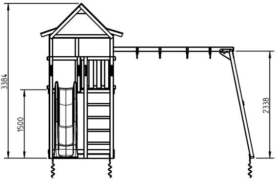 Parque Infantil Pagoda XL Columpio Individual
