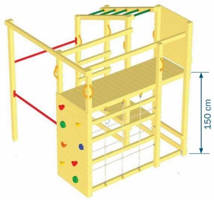 Parque Infantil Crossfit XL con Tobogan y Columpio Doble