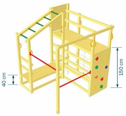 Parque Infantil Crossfit XL con Tobogan y Columpio Doble