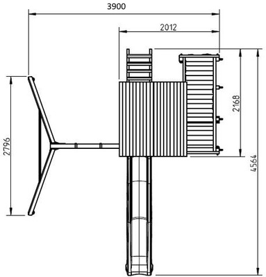 Parque Infantil Penthouse XL con Columpio Individual