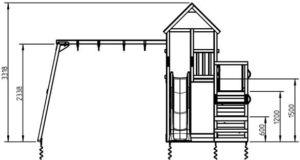 Parque Infantil Penthouse XL con Columpio Doble