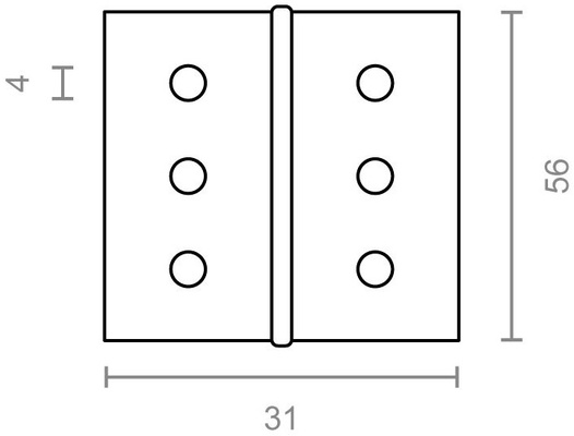 Bisagra 5005 BS27 56x31 mm