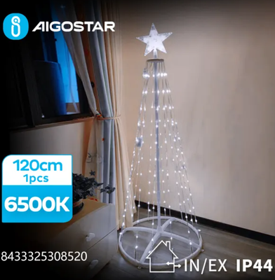Arbol Navidad Luces Led Luz Blanca 1.20 M