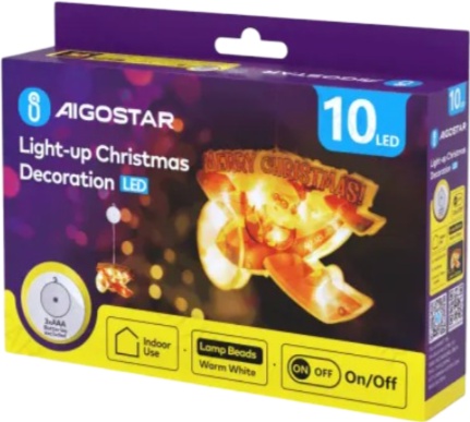 Adorno Navidad Figura Luz Papa Noel a Pilas con Ventosa