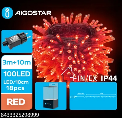 Tira Luces Led Navidad Luz Roja 3.6W 10m