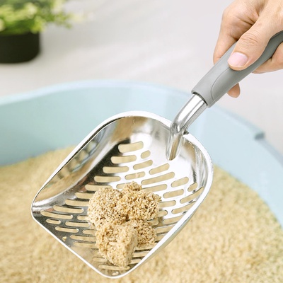 Pala de aluminio para arena de gatos