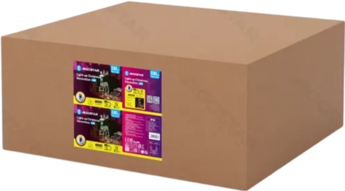 Figura Navidad Reno con Trineo Luz Calida