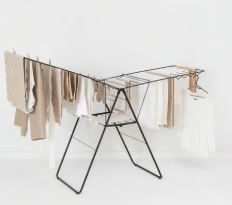 Tendedero Hangon con Alas 25m Negro  - Con Accesorio para Calcetines