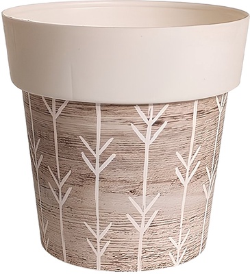 Maceta Melisa Redonda Iml Natural  � 12 cm