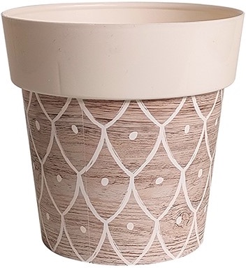 Maceta Melisa Redonda Iml Natural � 15 cm