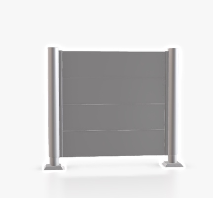 Pantalla Privacidad 90x180 Plata Metalica