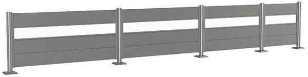 Pantalla Privacidad 180x200 Plata Metalica