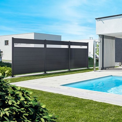 Pantalla Privacidad Con Panel 90x150 Plata Metalica