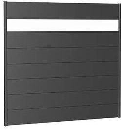 Pantalla Privacidad Con Panel 90x200 Plata Metalica