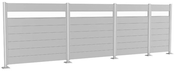 Pantalla Privacidad Con Panel 90x200 Gris Oscuro