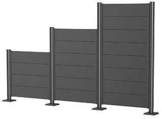 Pantalla Privacidad Con Panel 90x200 Gris Oscuro