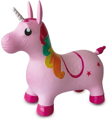 Correpasillos Unicornio Saltarin Colorido con Bomba