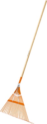 Escoba Metalica Jardin 22 Dientes con Mango