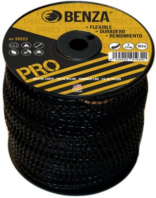 Hilo Nylon Desbrozadora Trenzado Pro Benza 2,7 mm 168 Metros 