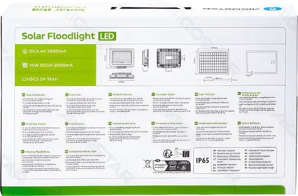 Foco LED con Panel Solar 200w 6500k
