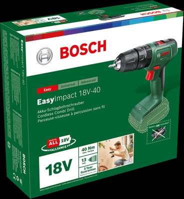 Taladro Bosch Easyimpact 18V-40 con Bateria 2.0 Ah y Cargador