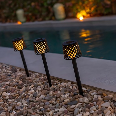 Aplique Solar Jardin Negro 4 uds