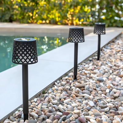 Aplique Solar Jardin Negro 4 uds